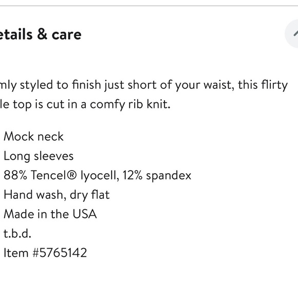 NWOT Reformation Tara Mock Neck Ribbed Crop Top - Picture 10 of 10